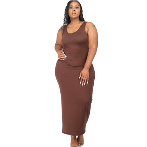 
            
                Load image into Gallery viewer, Plain Jane Maxi Dress (Coffee)
            
        