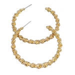 Chain Hoop Earrings (Gold)